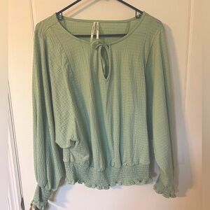 Anthropologie Mint Green Spring Top